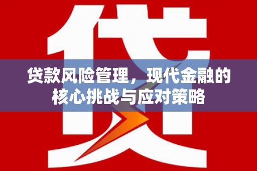 金堂贷款风险管理，现代金融的核心挑战与应对策略