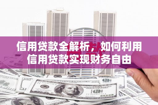 金堂信用贷款全解析，如何利用信用贷款实现财务自由